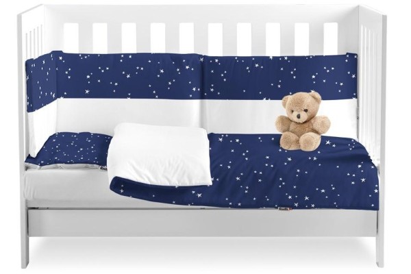 5 el. pościel dziecięca BUONANOTTE granatowy+kołderka Baby Eden INGEO
