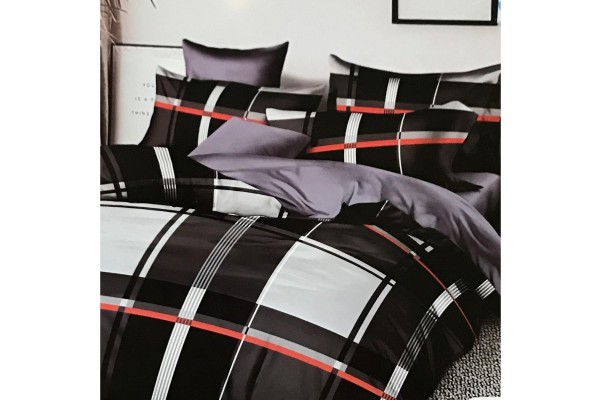 POŚCIEL 200x220 Satyna 100% kratka<br> HI-MICROFIBER
