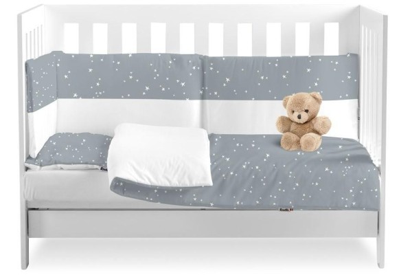 5 el. pościel dziecięca BUONANOTTE szary+kołderka Baby Eden INGEO